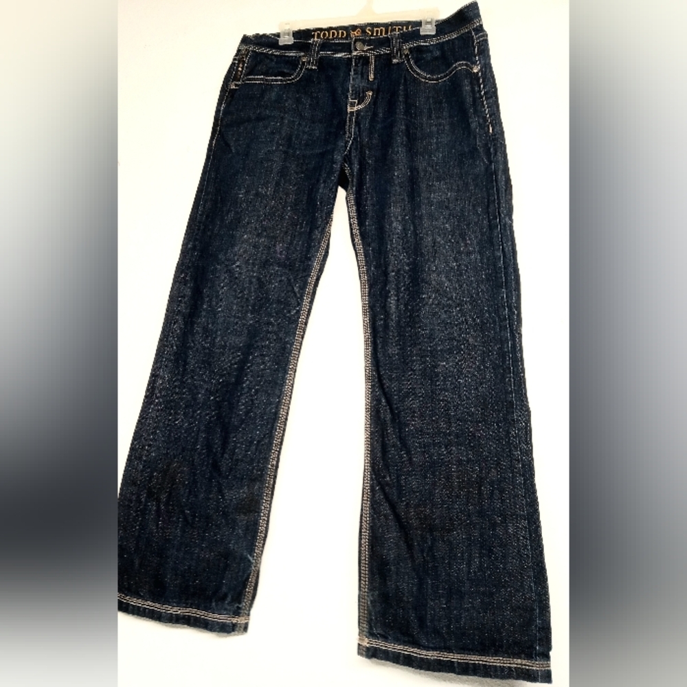 (RARE)VTG Todd Smith Relaxed baggy jeans 36x33 Zipper pockets hip hop jeans